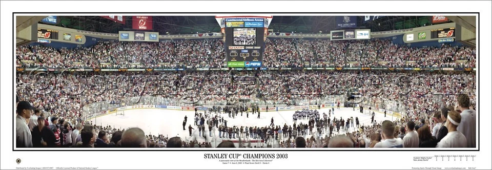 Impresión panorámica de póster de celebración de campeones de la Copa Stanley 2003 de los New Jersey Devils Foto 1 de 1