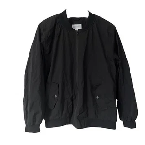 JB Workshop Los Angeles Herren Bomberjacke M Schwarz Full Zip Neu mit Etikett - Bild 1 von 3