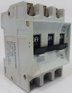 MK Sentry LN8806 6A 6 Amp Type 3 B Triple Pole MCB M6 BS3871 Circuit Breaker - Picture 1 of 4