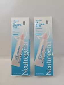 Confezione da 2 Neutrogena Hydro Boost maschera per dormire labbra trasparente idratante tubo 0,35 oz - Foto 1 di 3