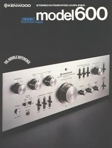 High resolution scans of the very rare brochure for Kenwood Model 600 amplifier - Picture 1 of 1