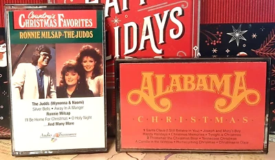 ALABAMA / CHRISTMAS & MILSAP ~ JUDDS / COUNTRY CHRISTMAS FAVORITES CASSETTE LOT - Image 1 of 4