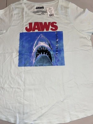 Camisa Kohls JAWS Manga Corta Verde Menta Amity Island MUJERES Talla OX Foto 1 de 4