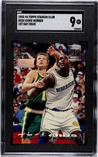 1993-94 Stadium Club #224 Chris Webber SGC 9 1st Day Issue Rookie Card HOF RC