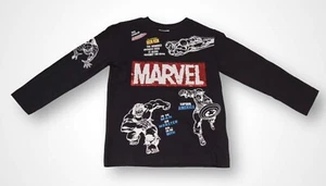 Next Marvel Long Sleeve Black Top Boys Age 9 Years New - Picture 1 of 10