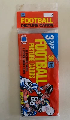 1981 Topps Football Grocery Seakled Rack Pack --Joe Montana Rookie Year - Bild 1 von 2