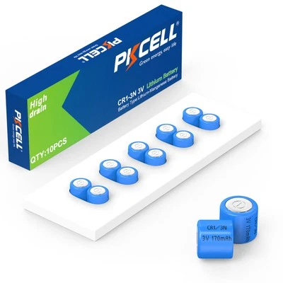10 piezas de baterías de litio fotográficas PKCELL CR1/3N DL1/3N 2L76 3 voltios vendedor de EE. UU. Foto 1 de 4
