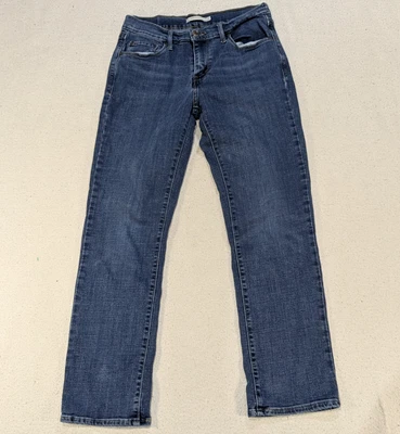 Levis 505 Straight Womens Denim Blue Jeans Size 8 Mid Rise 29x29 Red Tab Casual - Image 1 of 4
