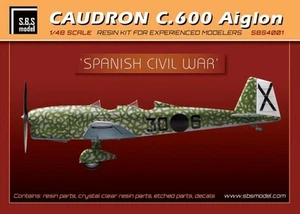 Caudron C.600 Aiglon 'Guerra civile spagnola' kit completo 1/48 SBS modello 4001 - Foto 1 di 7