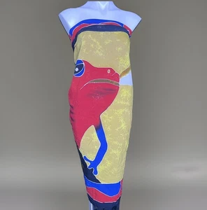 Sarong Wrap Frog Multi Color Multi Way Wear Cover Up Beach - Picture 1 of 10