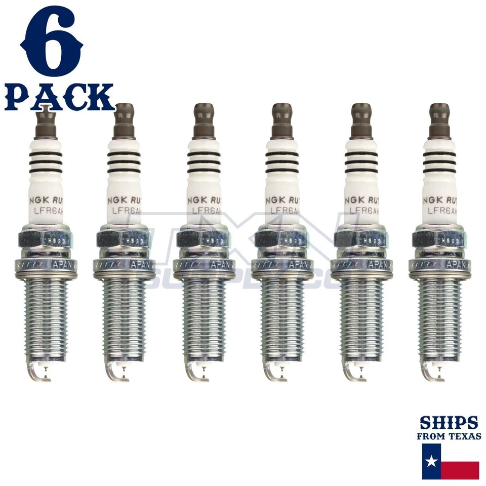 Paquete de 6 bujías NGK Ruthenium HX 2005-2018 para Toyota Avalon V6 3,5 L Foto 1 de 3