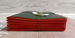 Bieffe handgefertigtes Journal Notizbuch Made in ITALY 6 Stück grün Leder Geburtstagsgeschenk - Bild 1 von 8