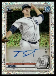 2020 Bowman Chrome Prospect Auto Speckle Refractor #CPA-TS Tarik Skubal /299 - Picture 1 of 2