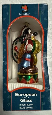Disney Goofy Drummer Boca de Vidrio Adorno Soplado De Colección Estilo Europeo 7” Foto 1 de 4