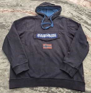 NAPAPIJRI Graphic Hoodie Pullover XL Navy Blau - Bild 1 von 8