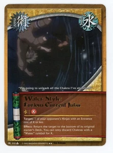 Water Style: Furious Current Jutsu 332 1st. Gold Naruto Card Lineage of Legends - Picture 1 of 2