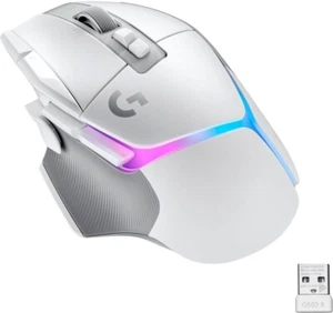 Logitech G502 X PLUS LIGHTSPEED Wireless Optical Mouse w/ Hybrid Switches, White - Picture 1 of 4