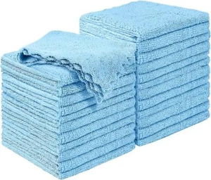 Microfiber Cleaning Cloths 24Pc Rags Kitchen Lint Free Scratch Highly Absorbent - Picture 1 of 7