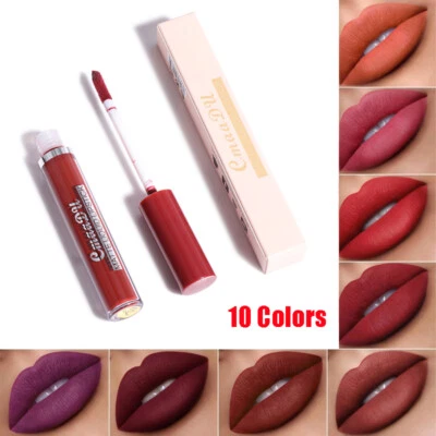 10 Color Flüssige Lippenstift Mattlipgloss Mit Langen Lippenstiften ▽ - Bild 1 von 4