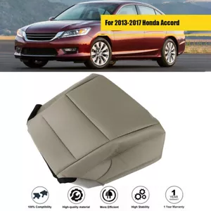 Seat Cover Driver Side Bottom For Honda Accord 13-17 NEW Gray Leather Perforated - Foto 1 di 13