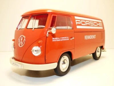 VOLKSWAGEN COMBI T1 tolé utilitaire PORSCHE RENNDIENST 1/18 assistance - Photo 1/4