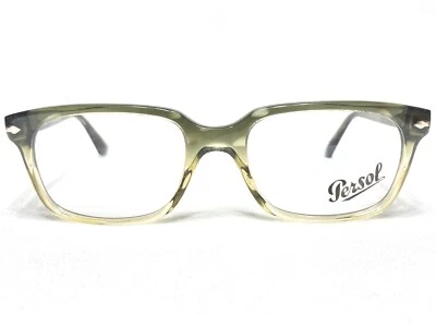 NUEVO Persol PO3131V 1038 Hombres Verde/Transparente Diseñador Monturas 52/18 Foto 1 de 4