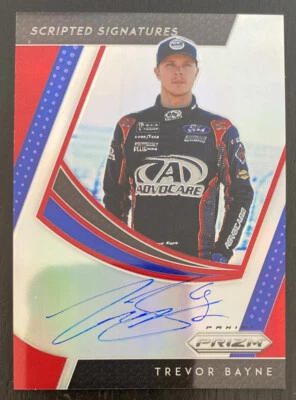 2019 Panini Prizm Scripted Signatures AUTO #SS-TB Trevor Bayne Autograph Red /50 - Image 1 of 2