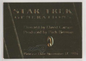 2007 Rittenhouse Star Trek: The Complete Movies Gold Plaques Trek Generation i2k