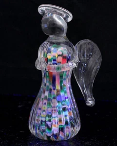 Urna de cremación funeraria ángel multicolor de cristal pequeño/guardabosques de 5 pulgadas cúbicas - Imagen 1 de 1