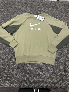 Nike Sportswear Air Herren French Frottee Crew Sweatshirt oliv Größe Medium DQ4205 - Bild 1 von 2