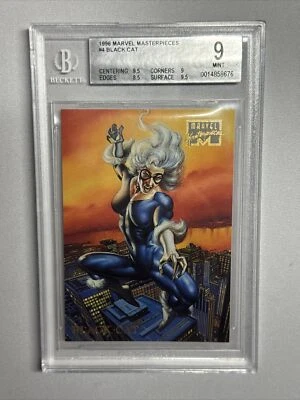 1996 Marvel Masterpieces #4 Black Cat BGS 9 Mint Low Pop - Image 1 of 2