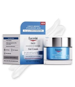 Eucerin Gel Hidratante Inmersivo Crema con Ácido Hialurónico, 1.7 oz 48 g NUEVO - Imagen 1 de 3