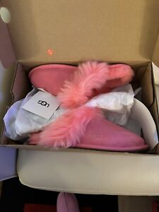 UGG Women's Scuffette Sis Slippers Pink Rose Authentic New/Box Size 11