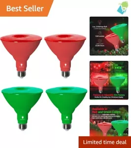 Long-Lasting E26 LED Bulbs - 18W Red Green Color for Holidays and Events - Picture 1 of 8