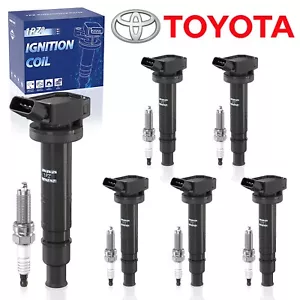 6X Ignition Coil & 6X Spark Plug For Toyota Tundra Tacoma 4.0L 4Runner UF495 - Picture 1 of 8
