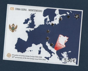 Montenegro 2006 bloque 3, 50 años marcas europeas sin fijasellos con goma nueva lote - Imagen 1 de 2