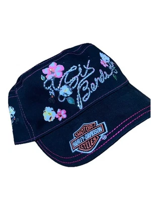 Sombrero ajustable Harley Davidson rosa estrás seis curvas Fort Meyers Florida Foto 1 de 4