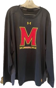 UnderArmor Loose Cold Gear 3XL- Black Long Sleeve Maryland Men’s Shirt - Picture 1 of 12