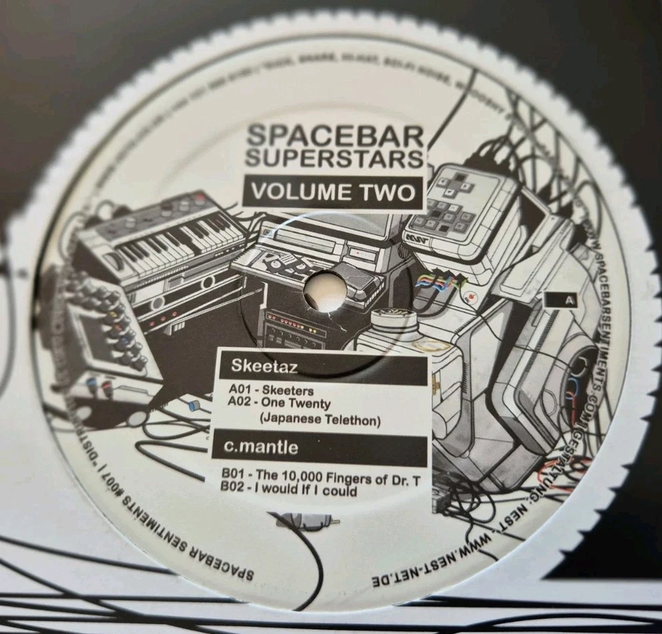 SKEETAZ/C.MANTLE - SPACEBAR SUPERSTARS VOL.2 12" #007 BLUE VINYL 2007 VG++! - Image 1 of 1