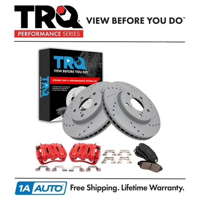 Kit de pastillas de freno y rotor de cerámica delantera TRQ Performance para Honda Odyssey 2005-2010 Foto 1 de 4