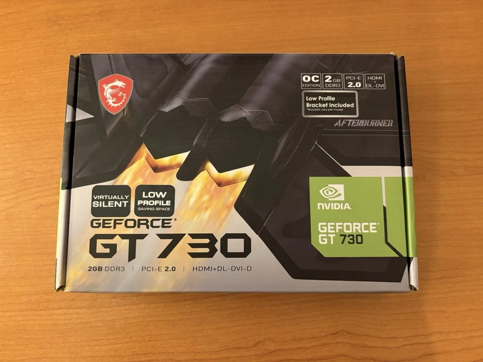 MSI GeForce GT 730 N730K-2GD3H/LPV1 2GB DDR3 Low Profile Graphics Card - Image 1 of 4