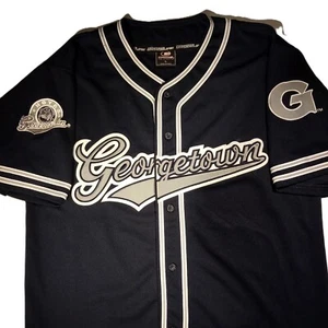 Maglia da baseball Georgetown Hoyas LGE grigio navy dettagli cuciti Colosseo ottime condizioni - Foto 1 di 12
