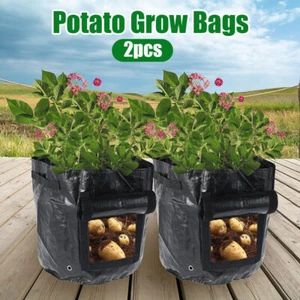 7 Gallon Vegetable Planting Potato Planter Pot PE Container Plant Grow Bag payAM - Picture 1 of 9
