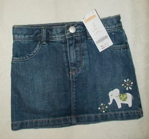 Gymboree Girls BATIK SUMMER Blue elephant denim jean skort NWT 3 3T - Picture 1 of 2