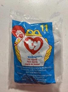 Ty Teenie Beanie Babies Waddle the Penguin #11 McDonald's Happy Meal Toy 1998 - Picture 1 of 2