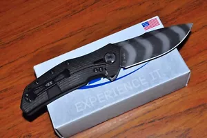 ZERO TOLERANCE MESSER 0308BLKTS KVT G10 BLK/20CV TIGERSTREIFEN KERSHAW HERGESTELLT IN USA - Bild 1 von 8