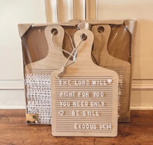 Beautiful New Memo Wood Cutting Board with Letters. - Picture 1 of 5