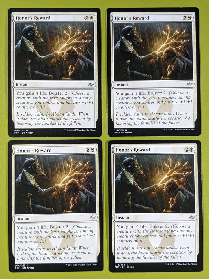 Honor's Reward x4 Fate Reforged 4x Playset Magic the Gathering MTG - Image 1 of 1
