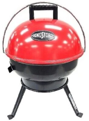 Kingsford 14" Portable Charcoal Grill with Hinge, Red & Black ~ New In Box - Image 1 of 4