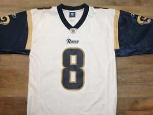 St. Louis Rams Sam Bradford Reebok Authentic NFL Football Jersey S Sewn White - Picture 1 of 6